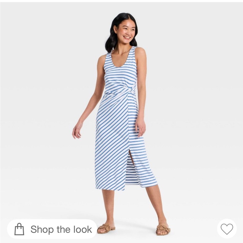 NWT A New Day Women’s Tie-Front Twist Midi Dress